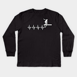 Gymnast Heartbeat w Kids Long Sleeve T-Shirt